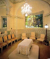 Salt Lake Temple Sealing Room with Stained Glass