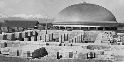Foundation of the Salt Lake Temple, photograph by Charles Savage